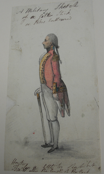 A Military Sketch of a Gilt Stick, or Poker Emblazoned
