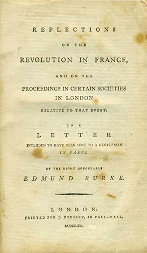 Title page of Burke's Reflections