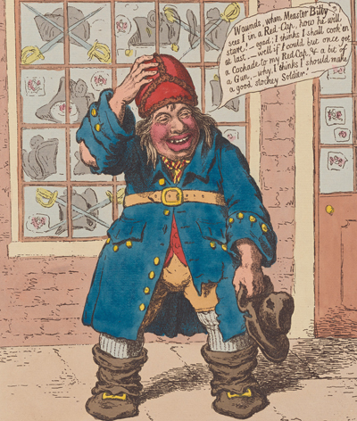 Detail of La Bonnet Rouge, or John Bull Evading the Hat Tax