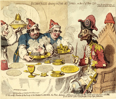 Dumourier Dining in State at St James's, on the 15th of May, 1793.