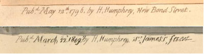 Comparison of Publication Lines:1796 & 1809