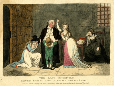 James Gillray: Caricaturist: Louis XVI Taking Leave from his Wife and Family