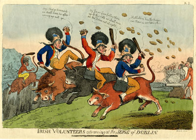 Irish volunteers advancing at the seige of Dublin 1803?