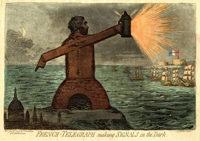 French-Telegraph Making Signals in the Dark