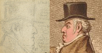 Detail: Comparison of Print and Sketch