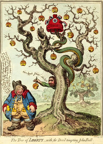 The Tree of Liberty, with the Devil Tempting John Bull