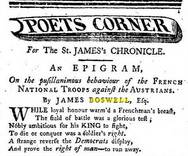 Epigram by Boswell