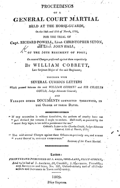 Title page of Trial Proceedings