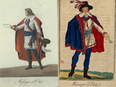 Two versions of the robes prescribed
for the Messager d'Etat 