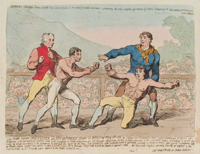 The Battle between Mendoza and Humphrey......Courtesy of the National Portrait Gallery, London