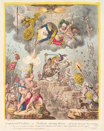 Confederated Coalition, or<br />
The Giants Storming Heaven. Courtesy of the National Portrait Gallery