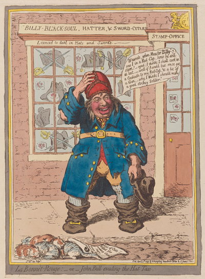 Le Bonnet Rouge, or John Bull Evading the Hat Tax