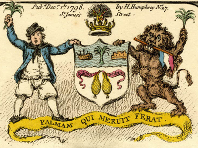 Gillray's Parody of Nelson Family Crest