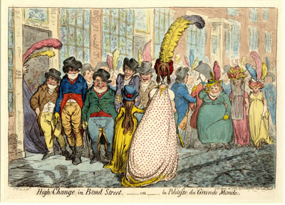 James Gillray: High-Change in Bond Street. . .