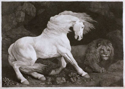 Horse Frightened by a Lion