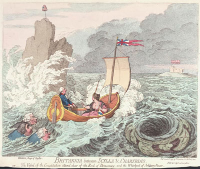 Britannia between Scylla and Charybdis