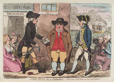 John Bull in a Quandary [1788]. National Potrait Gallery, London