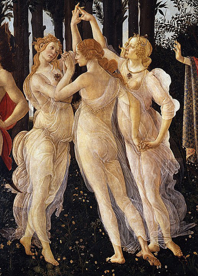 Three Graces: (Detail of Primavera)